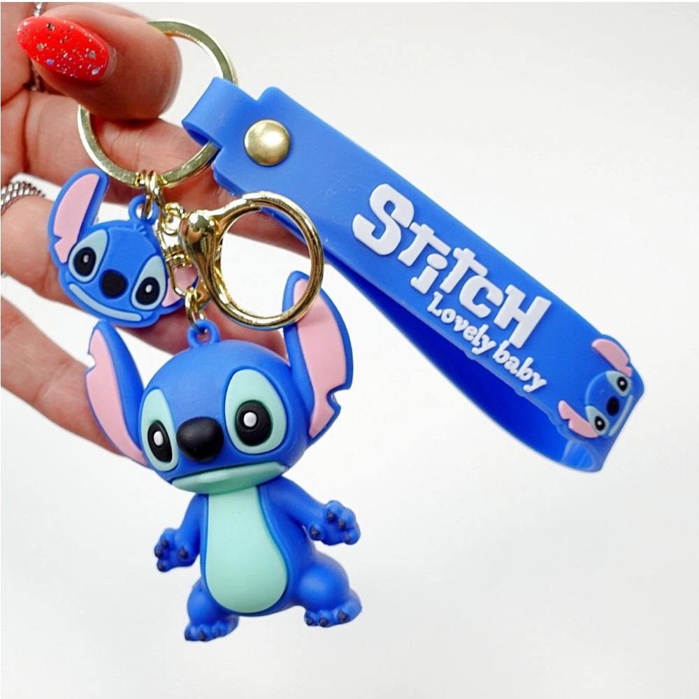 1pc Cute Disney Cartoon Stitch Keychain, Suitable for Various Bag Decorations